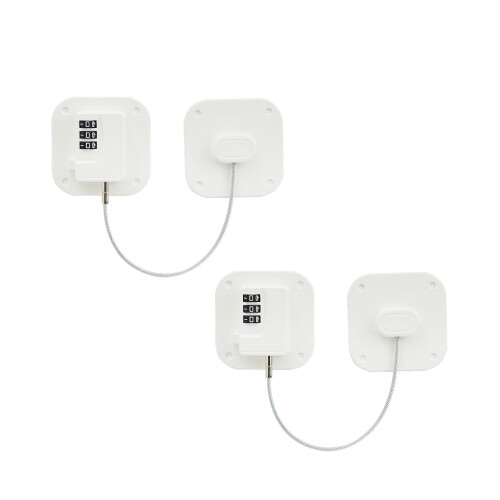 2 PCS White Password Fridge Lock with Strong Adhesive