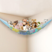 Powkoo Stuffed Animal Net Hammock Corner Large Toy Storage Organizer Holder Plushies Stuffy Storage Hammock for Kids Baby Nursery Bedroom Playroom Ho