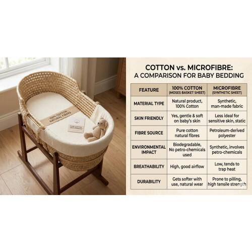 4 x Moses Basket Fitted Sheets  100 Cotton Fitted Sheets for Moses Bas 2