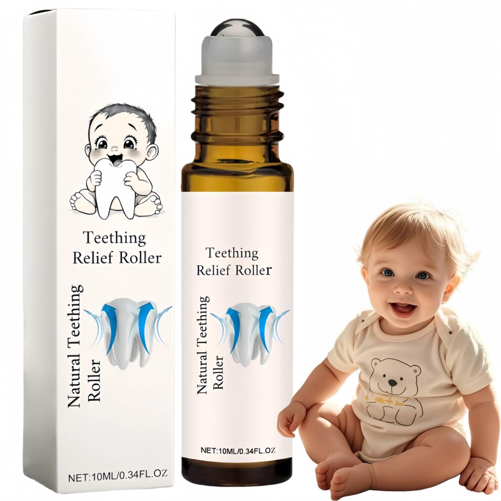 Teething Roller Natural Pain Relief,Calm Teething Oil Roller,Natural Pain Relief Gel,Reduce Teething Discomfort,Relieve The Pain Of Teething,Not Leak Hclbfu