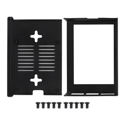Para Raspberry Pi 5 Metal Case Shell para Instalação de Ventilador de Resfriamento de Radiador de Tela de 3,5 Polegadas