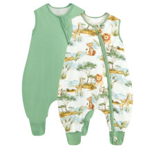 JiAmy 1.5 Tog Baby Sleeping Bag with Legs Toddler Green Forest 6-18 Months