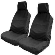 WYRELINE 2PCS Extra Heavy Duty Car Seat Covers Front Pair - Universal Fit Black | Front Car Seat Cover Protectors | Durable And Easy Wipe Clean Wate