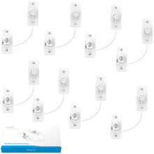 eSynic 8 Pack Window Restrictors for Upvc No Drilling Support 2 Fixing Ways