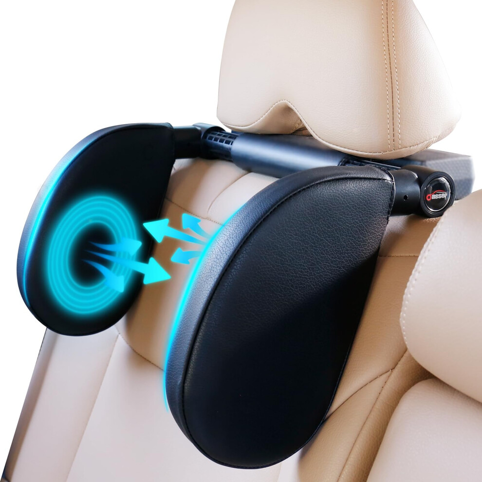 Oasser Car Seat Headrest Pillow, Detachable And Adjustable Double Sided Support