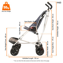 MobiQuip XL Disability Pushchair Blue Special Needs Stroller for Olde