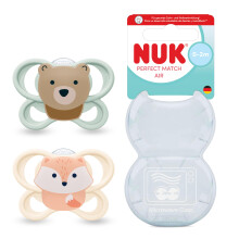 NUK Perfect Match Air Baby Newborn Dummies | 0-2 Months | Orthodontic