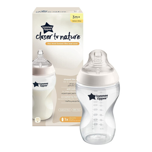 Tommee Tippee Tommee Tippee Closer to Nature Clear Bottle, 340 ml