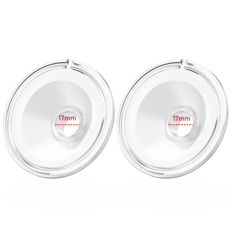 Ivaronal 2Pcs Silicone Flange 17Mm Compatible With Momcozy S12 Pro/S9 Pro/S12 Breast Pump,Tsrete S12/Kmaier S12 Wearable Breast Pumps, Shield 17Mm Flange Part