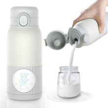 Portable Baby Bottle Warmer for Travel, 380ml On-the-Go Milk & Water