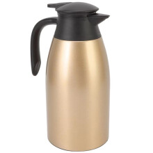 2L Tea Pot 304 Stainless Steel Leakproof Lid Portable Handle Easy Cleaning Coffee Insulated Dispenser C