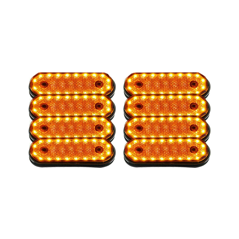 8Pcs Markerings Side 20Led 24V Trusk Lamp Pickup Truck Side Lights For Truck Amber/Light 6032742700089