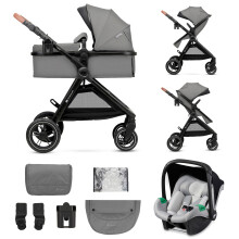 Kinderkraft ESME 3-in-1 Car Seat with Mink PRO I-Size Baby Carrier,