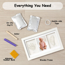 Yiukou Baby Handprint Footprint Kit Keepsake Photo Framed Pictures for