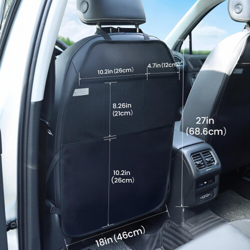 Viaviat Car Seat Protector Large Kick Mat 2 Pack Durable Water 2