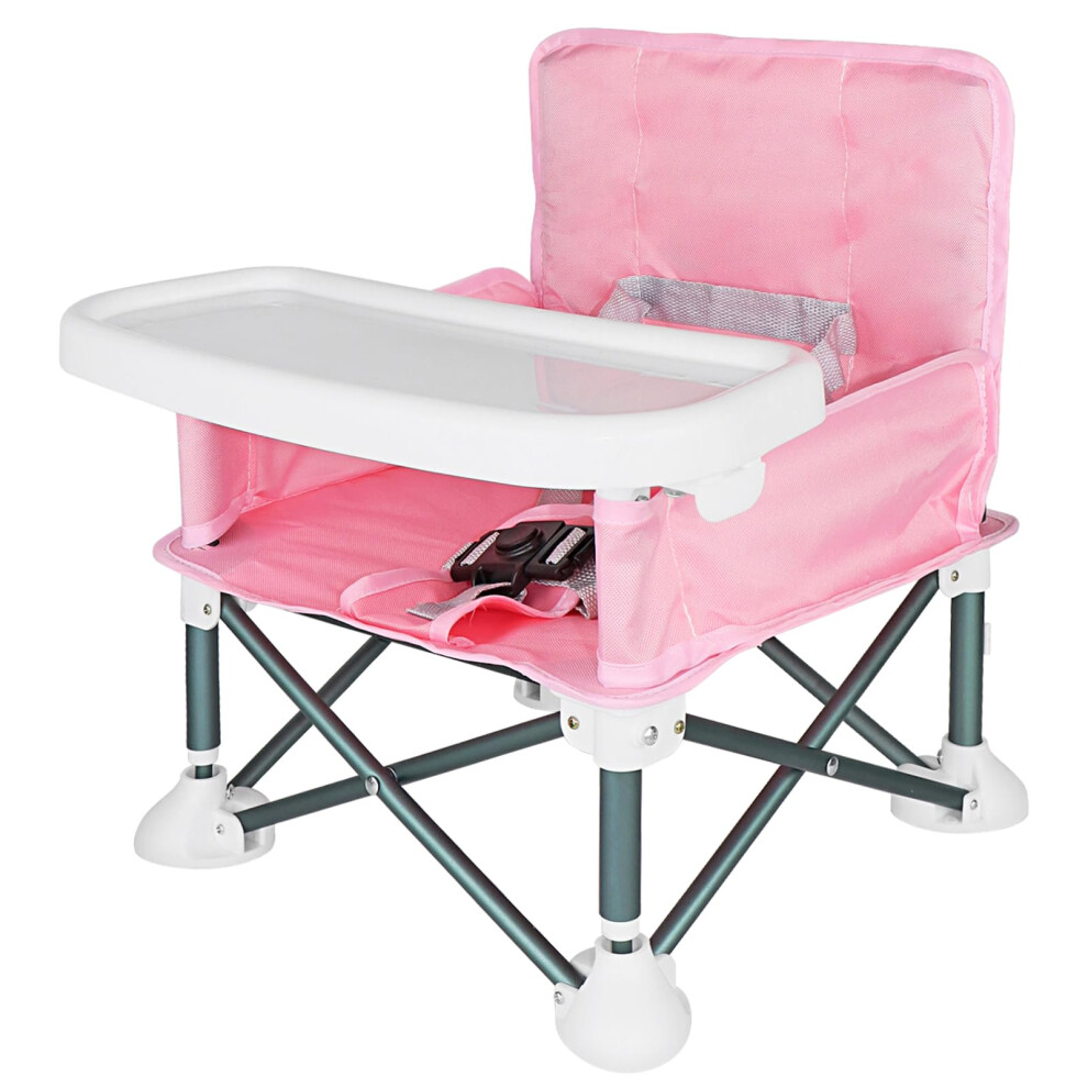 Iceblueor Baby Camping Chair With Tray, Portable High Chair With Travel Bag, Baby Booster Seat Dining Chair, Foldable Travel High Chair, Feeding Chai