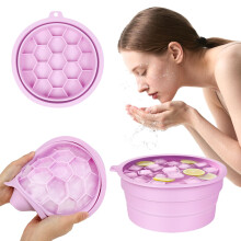 HAGOT Face Bowl for Ice,Foldable Facebowl with Built-in Icetray, Portable Quick