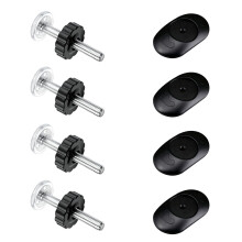 4 Sets Baby Gate Extension Spindle Rods Kit, 4 Pcs Baby Gate Wall