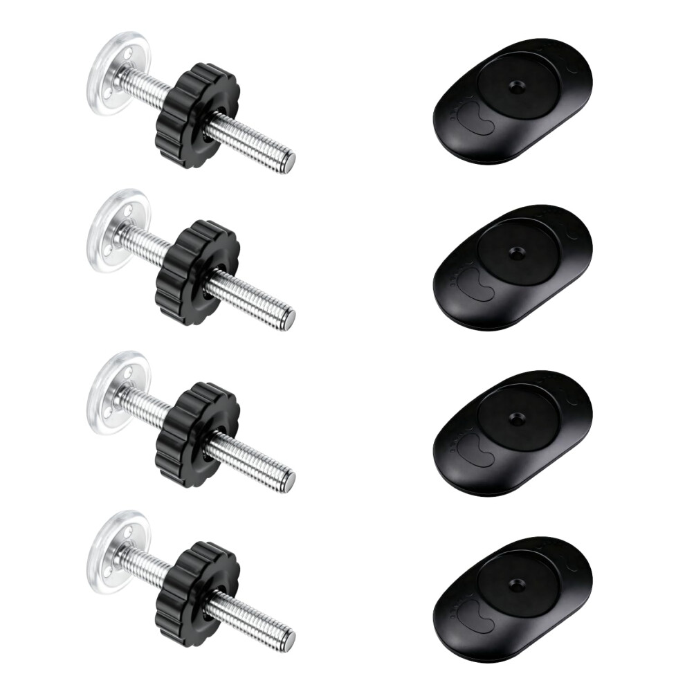 Huijinxin 4 Sets Baby Gate Extension Spindle Rods Kit, 4 Pcs Baby Gate Wall Protector & 4 Pcs Stair Gates Extensions Pressure Mounted Threaded Spindle Rods Bol