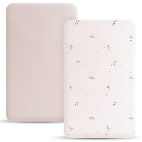 Bearmoss Next To Me Crib Sheets 85x51 CM Stretchy Bedside Crib Fitted