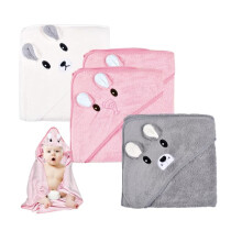 Forhome 3Pack Baby Towels Hooded,80X80 cm Baby Bath Towels,Hooded Towel Baby,Baby Bath Towel Baby Towel With Hood,Cute Baby Hooded Towel With Pattern