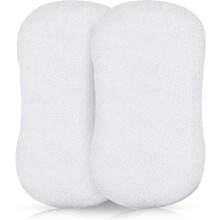 EOBIZ 2 pack 100% Cotton Terry Towel Waterproof Fitted Moses Basket Mattress Protectors Topper Cover Super Absorbent Stain Proof Non-Allergenic & Non