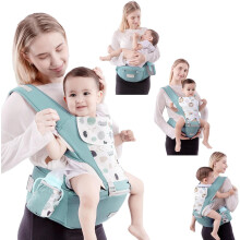Baby Carrier 6-in-1 Ergonomic Baby Carrier Backpack with Hip Seat Adjustable Str