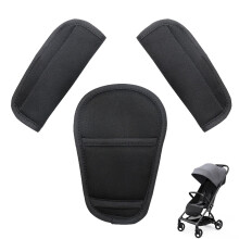 KRENIE 3Pcs Baby Seat Belt Pad Set – Universal Soft Shoulder Strap