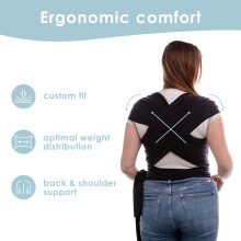 Sleepy Wrap Baby Carrier Newborn to Toddler (7-35 lbs/3-15 kg) - Hands-Free & Hi