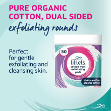 LilLets Cotton Exfoliating Rounds x 50 Count 1 Pack 100 Pure Cotton Ce