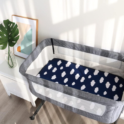 Next to Me Crib Sheets 4 PackUltra Soft Sheets Fitted 83x50cmCompatibl 2