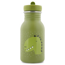 Trixie Baby Stainless Steel Drinking Bottle, 350ml/500ml, leak-proof, with carrying cord, slim shape for little hands, shatterproof, from 3 years (Mr