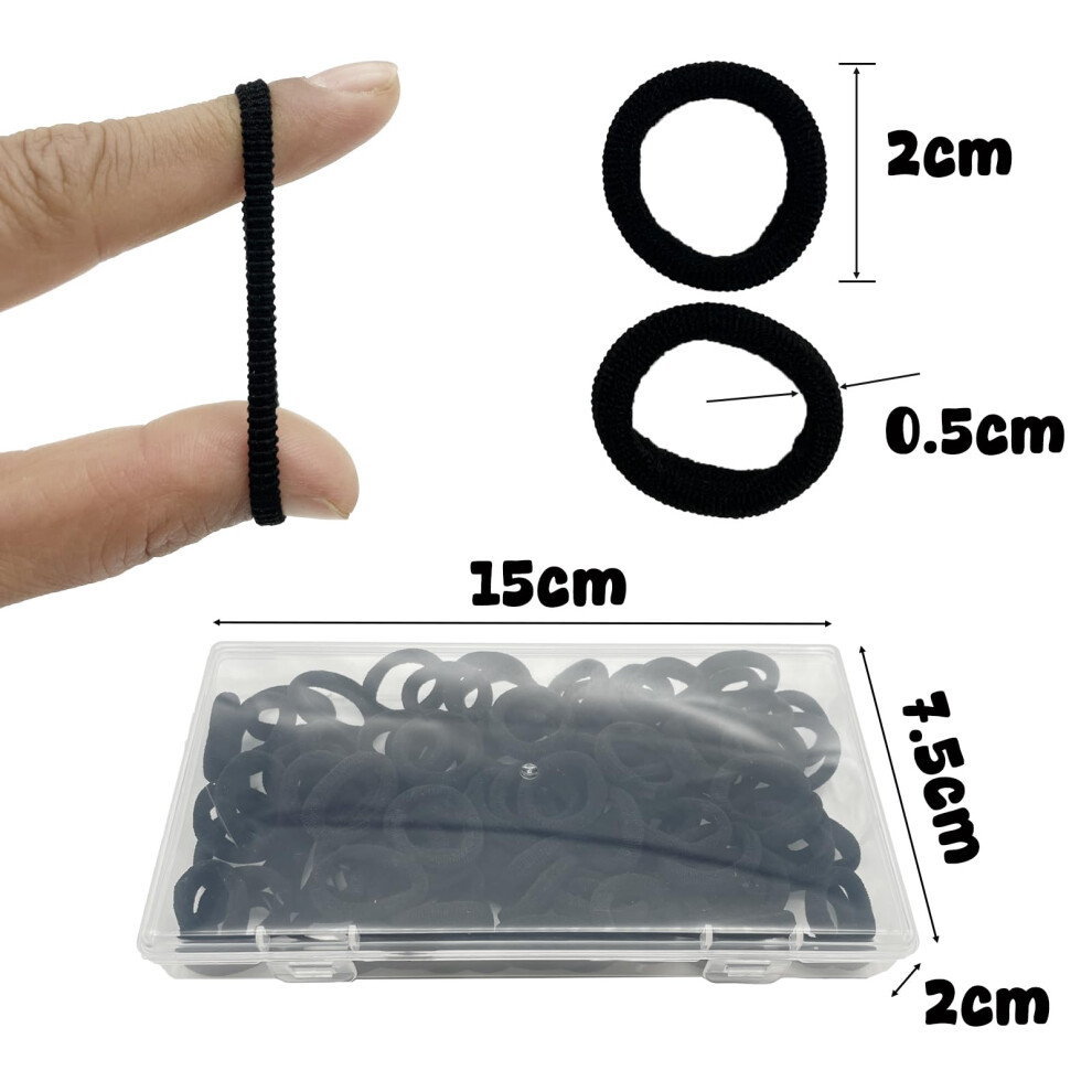 Llyjoye 100 Small Baby Hair Bands Seamless Toddler Hair Bobbles Mini Elastic H