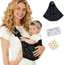 Baby Sling Carrier | Adjustable Front & Back, Adjustable Sling Easy Toddler Carrier Comfortable Baby Wrap Carrier Baby Carrier Wrap for Newborn Up to