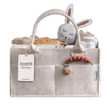 PUTSKA Baby Nappy Caddy Organizer - Nursery Storage Basket for Nappy Station, Baby Basket Shower Gift List and Registry Must-Have, Newborn Essentials