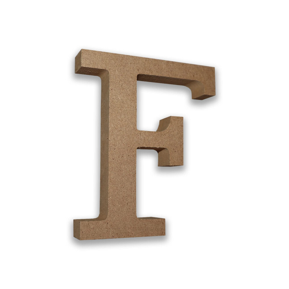 Mdf Letter F - Large Free Standing Wooden Letter For Crafts & Personalised Names - 13Cm H X 2Cm D Habercrafts