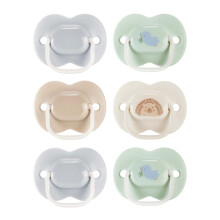 Tommee Tippee Anytime Soothers, 0-6m, 6 Pack, Symmetrical Teat Sits Anyway Up, BPA-Free Silicone Dummy, Orthodontic Design