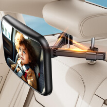 Baby Car Mirror for Car Seat Safely Mirror Hook Clip Design for Rear Facing Infant Newborn 360 Rotation Backseat Mirrors with Wide Clear View, Shatt