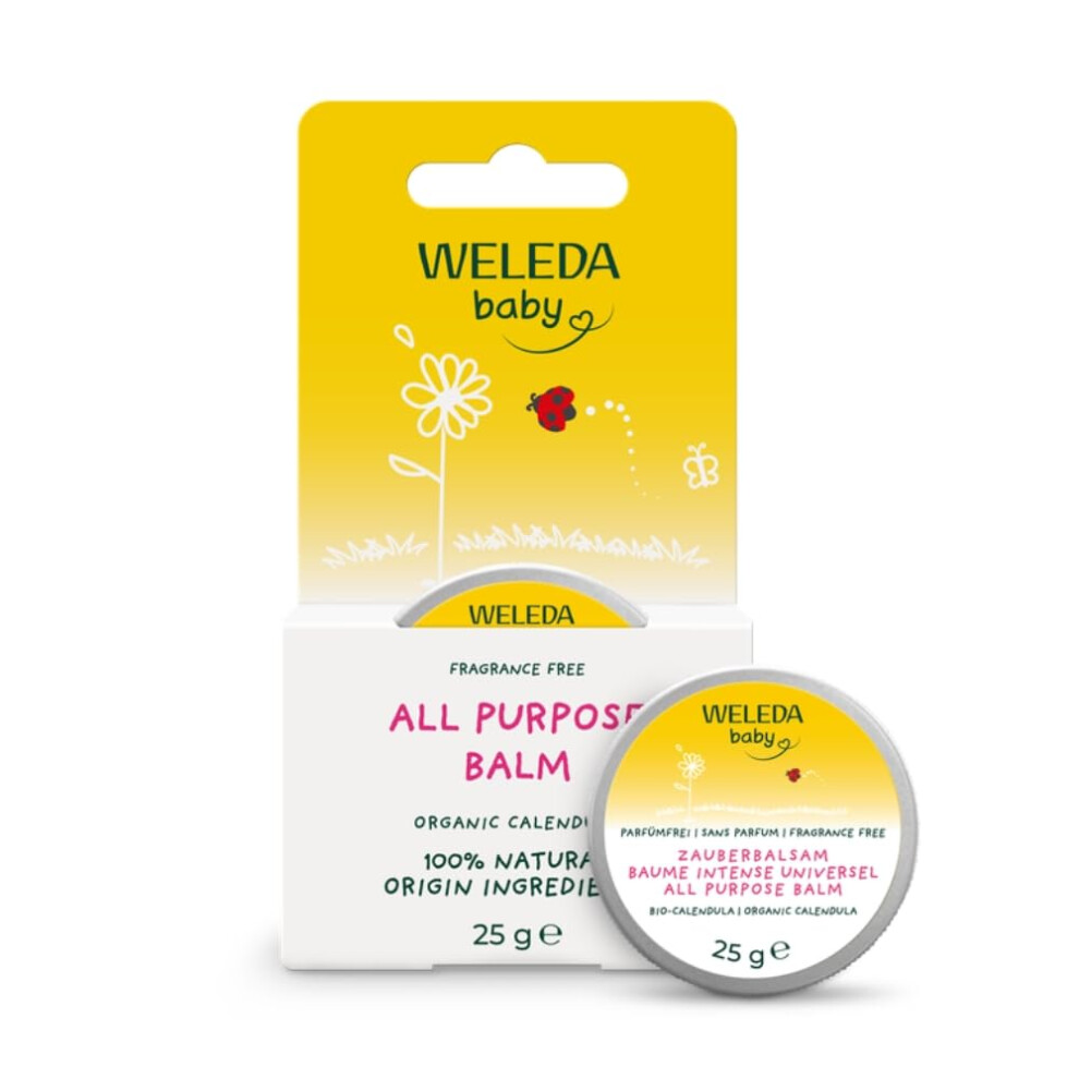 Weleda Baby All Purpose Balm, Baby Balm, Calendula Balm, Recommended By Midwives, Fragrance Free, Dermatologically Tested, Gentle Protection, 100% Ce
