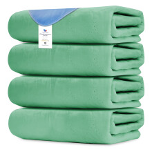 Vitality Care Waterproof Mattress Protector Bed Pads for Potty Training with Five-Layer Protection, Non-Slip, Cotton Polyester, Green, Single, 86 x 9