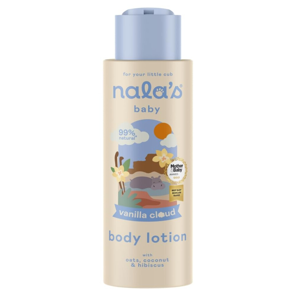 Nala's Baby Body Lotion Vanilla Cloud | Award-Winning | 99% Natural | Paediatrician-Approved | Nourishing Blend Of Soothing Oat And Coconut Oil | Veg