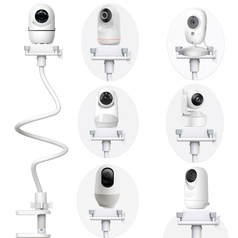 Derebir Baby Camera Holder Baby Monitor Mount Stand Compatible With Hellobaby/Blemil/Jeeber/Nooie/Momcozy/Ghb/Boifun/Motorola/Bt/Dr.care/Adjustable F