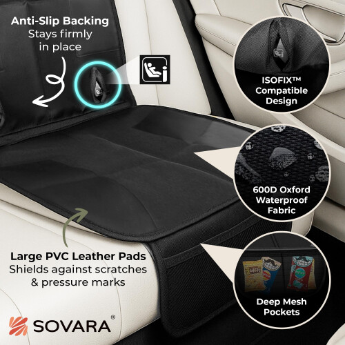 SOVARA Car Seat Protectors for Child Seats 2 Pack – Customised for is 2