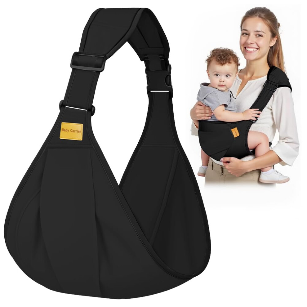 Baby Carrier, Toddler Carrier Side, Baby Sling Carrier, Baby Wrap Carrier With Adjustable Shoulder Straps, Child Sling Baby Side With Shoulder Aoowu