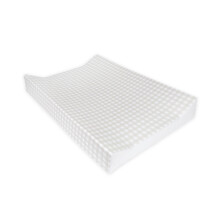 BEDEBYES Deluxe Anti Roll Wedge Baby Changing Mat, Oat Gingham,