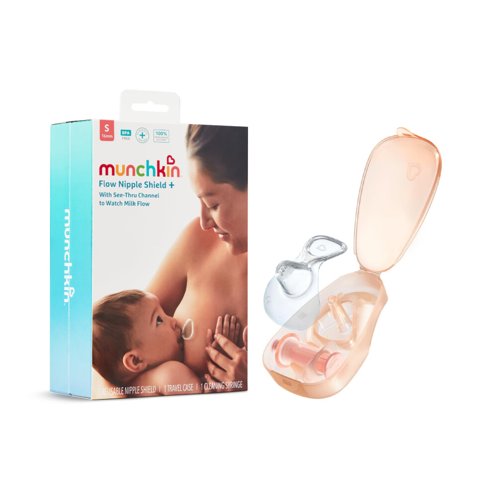 Flow Breastfeeding And Latch Monitor | Nipple Shield For Newborn With See-Thru Channel To Check Milk Flow, Breastfeeding Essentials And Nurs Munchkin