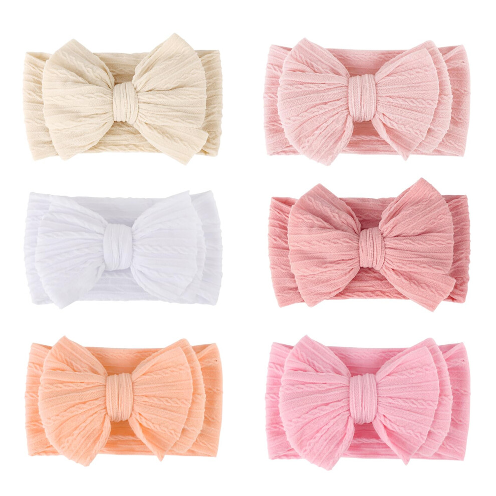 Aqokka Baby Bows Headbands Nylon Baby Girl Headbands Newborn Hairbands Toddler Hair Accessories For Girls Infant Kids
