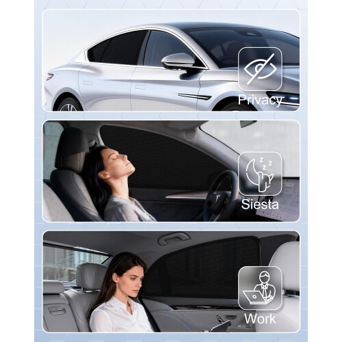 PEMOTech Car Window Shades for Baby 2 Pack  Stretchable  Breathable Sp 2