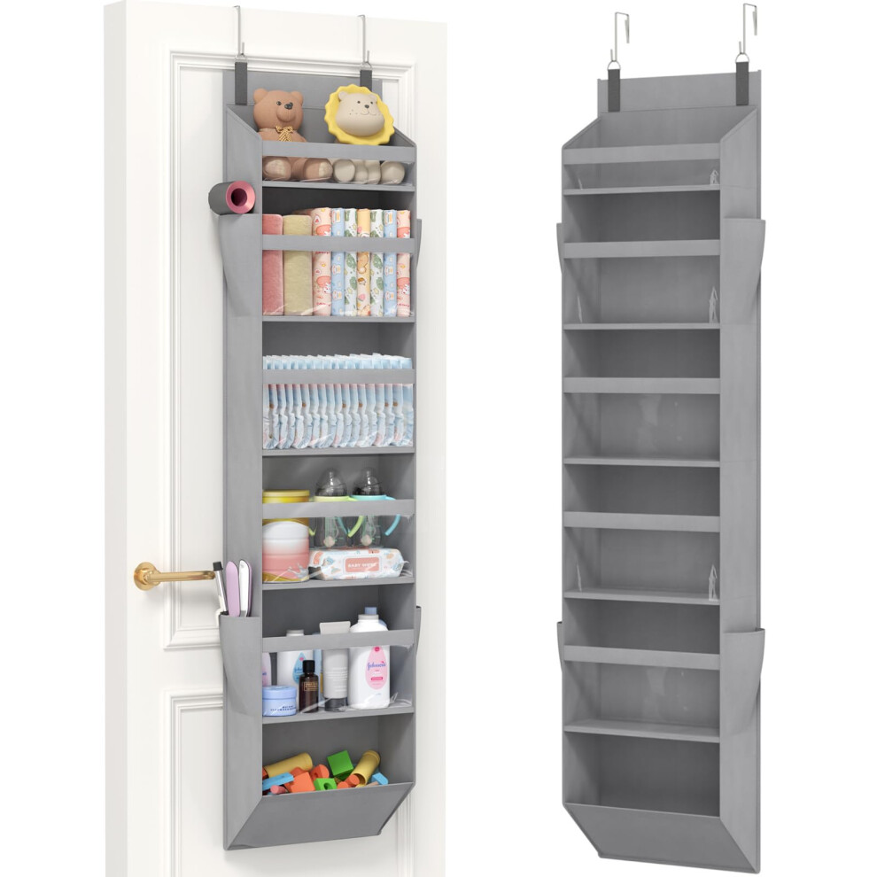 Lifewit Over The Door Storage, Clear Hanging Organiser With 4 Side Pockets, Anti Tilt 40 Lbs Load Behind Door For Dorm, University Essentials, Room,