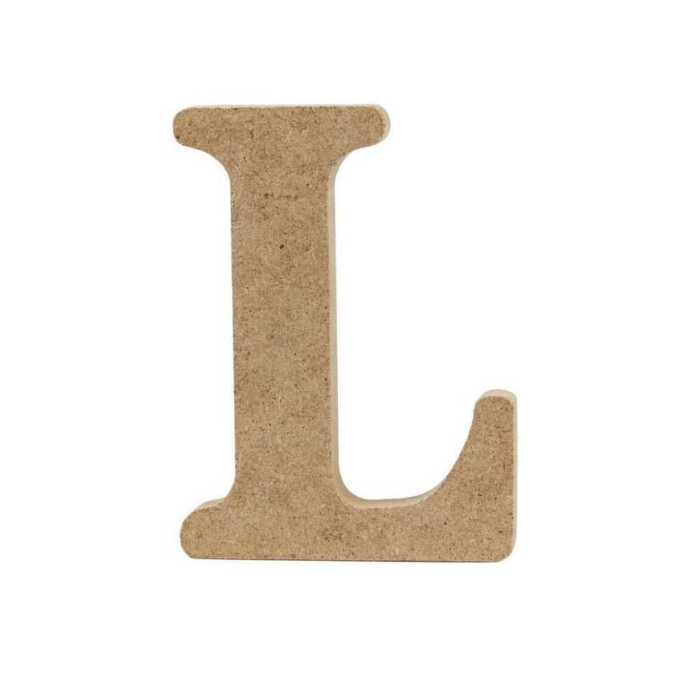 Mdf Letters For Crafts & Decor - Wooden Letter L (Small, 10Cm High X 2Cm Deep) - Free Standing, Personalised Names Habercrafts